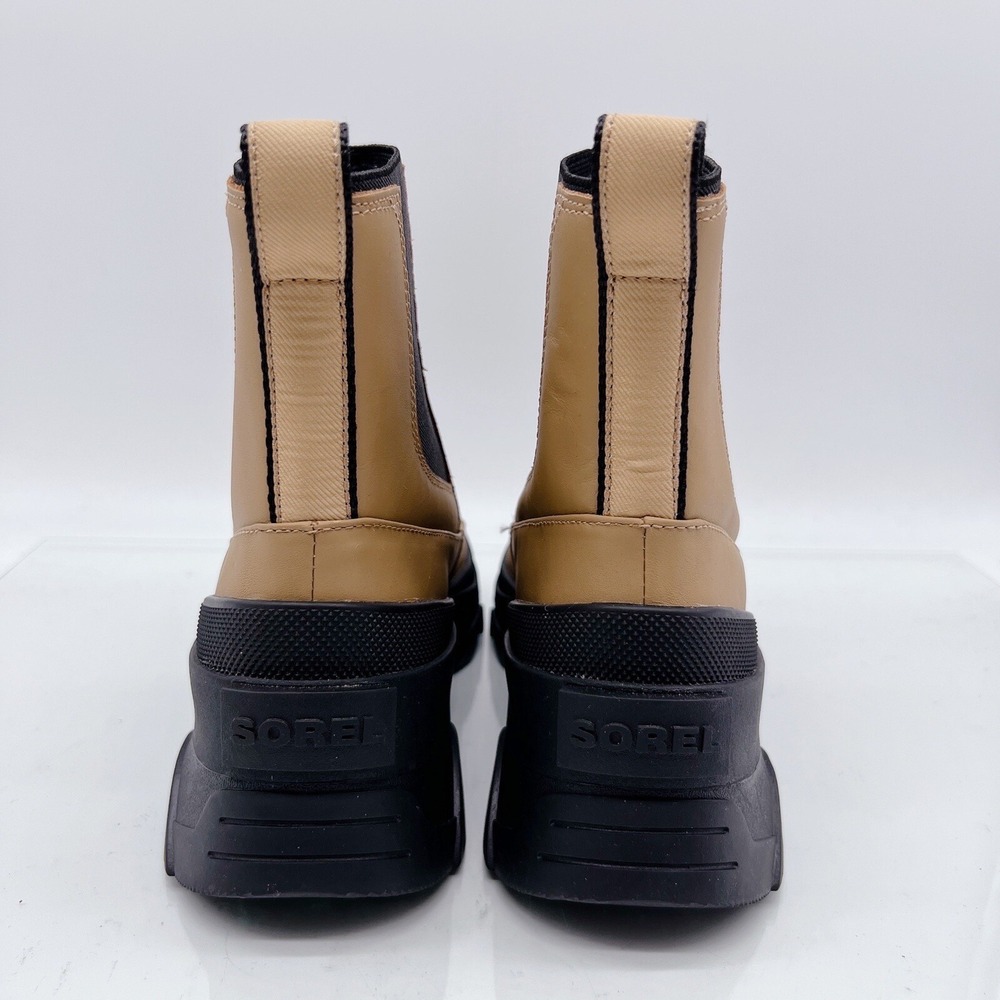 Sorel Brex Waterproof Platform Heel Chelsea Boot Bootie Tawny Buff / Black US 8 - Picture 6 of 11
